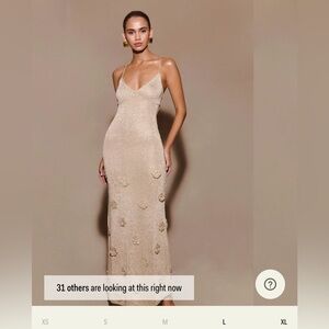 MESHKI SUKI METALLIC GOLD DRESS. NWT, Size XS